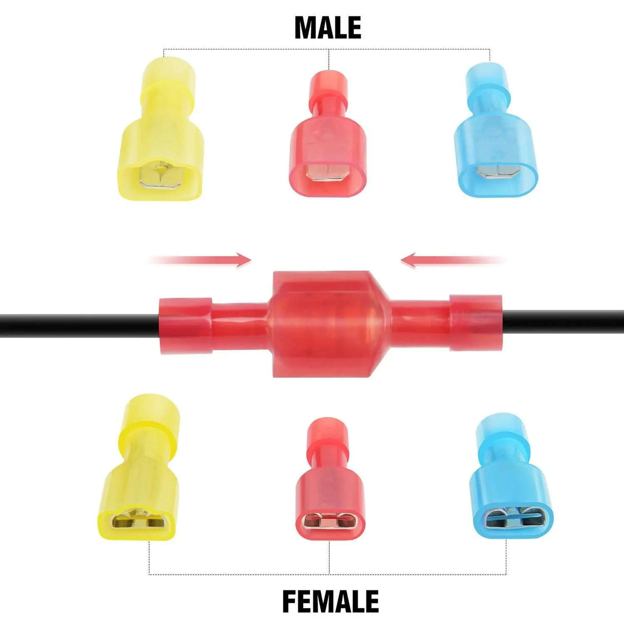 accessory 160Pcs Insulated Wire Crimp Terminal