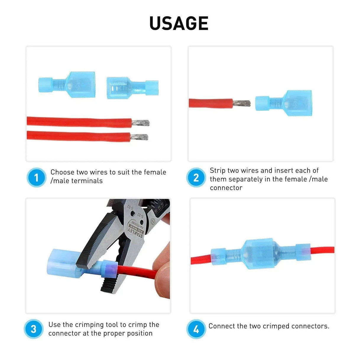 accessory 160Pcs Insulated Wire Crimp Terminal