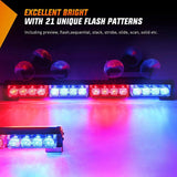 led strobe light 17" 32 Leds 2 In 1 Traffic Advisor Emergency Strobe Blue Red Light Bar