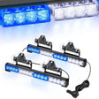 led strobe light 17" 32 Leds 2 In 1 Traffic Advisor Emergency Strobe Blue White Light Bar