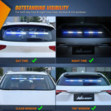 led strobe light 17" 32 Leds 2 In 1 Traffic Advisor Emergency Strobe Blue White Light Bar