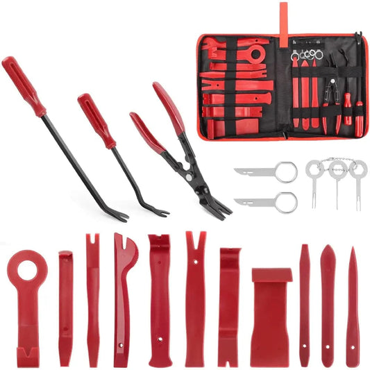 19 Pcs Auto Trim Removal Tool Set Red Nilight