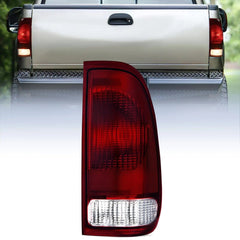 1997-2003 Ford F150 1997-1999 Light Duty 1999-2007 Ford Super Duty Tail light Assembly Dark Red Rear Lamp Replacement OE Style Passenger Side