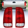 1997-2003 Ford F150 1997-1999 Light Duty 1999-2007 Ford Super Duty Taillight Assembly Red Housing Rear Lamp Replacement OE Style Driver Passenger Side Nilight