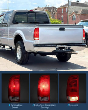 1997-2003 Ford F150 1997-1999 Light Duty 1999-2007 Ford Super Duty Taillight Assembly Red Housing Rear Lamp Replacement OE Style Driver Passenger Side Nilight