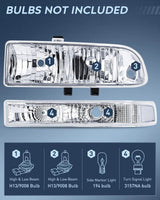 Headlight Assembly 1998-2005 Chevy Blazer S10 Headlight Assembly Chrome Case Clear Reflector