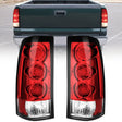 1999-2006 GMC Sierra 1999-2002 Chevy Silverado Red Housing Rear Lamp Replacement Only Fits Fleetside Models Taillight Assembly Nilight