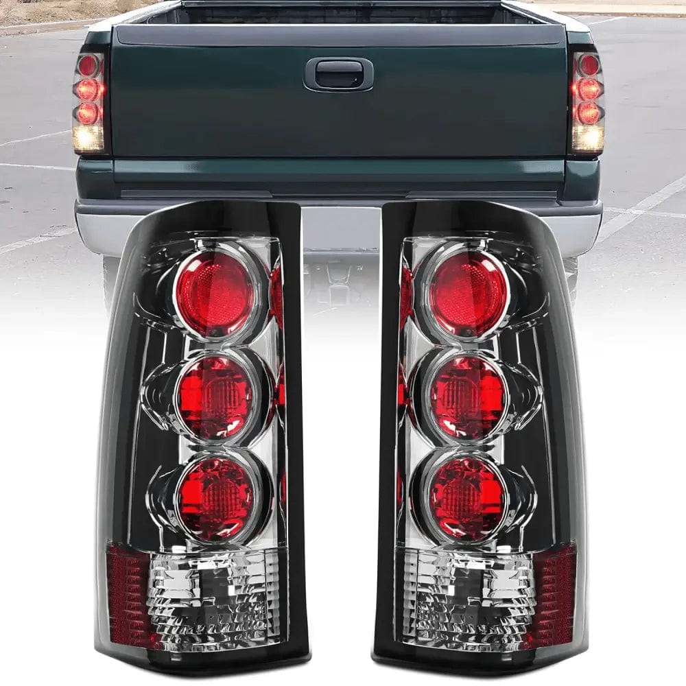 1999-2006 GMC Sierra 1999-2002 Chevy Silverado Taillight Assembly Rear Lamp Smoke Housing Rear Lamp Replacement Only Fits Fleetside Models Driver Passenger Side Nilight