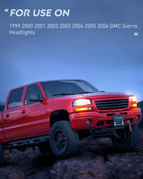 Headlight Assembly 1999-2006 GMC Sierra Yukon Headlight Assembly Chrome Case Clear Reflector Smoke Lens