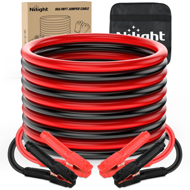 0 Gauge 30 FT Heavy Duty Jumper Cable Nilight