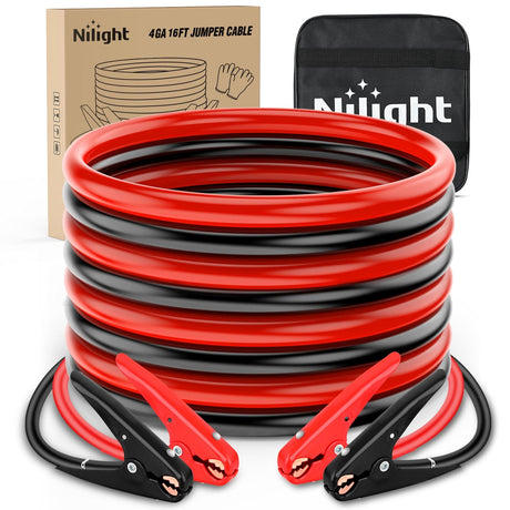 4 Gauge 20 FT Heavy Duty Jumper Cable Nilight