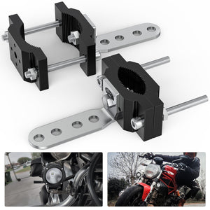 2Pcs Motorcycle Tube Clamp Mounting Brackets 0.7 to 2Inch Round Tube Nilight