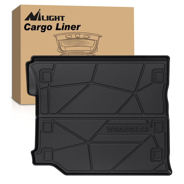 Cargo Mats for Jeep Wrangler JL Unlimited 4 Door with Subwoofer Only 2018-2024 (Not for JK or 4XE) Nilight