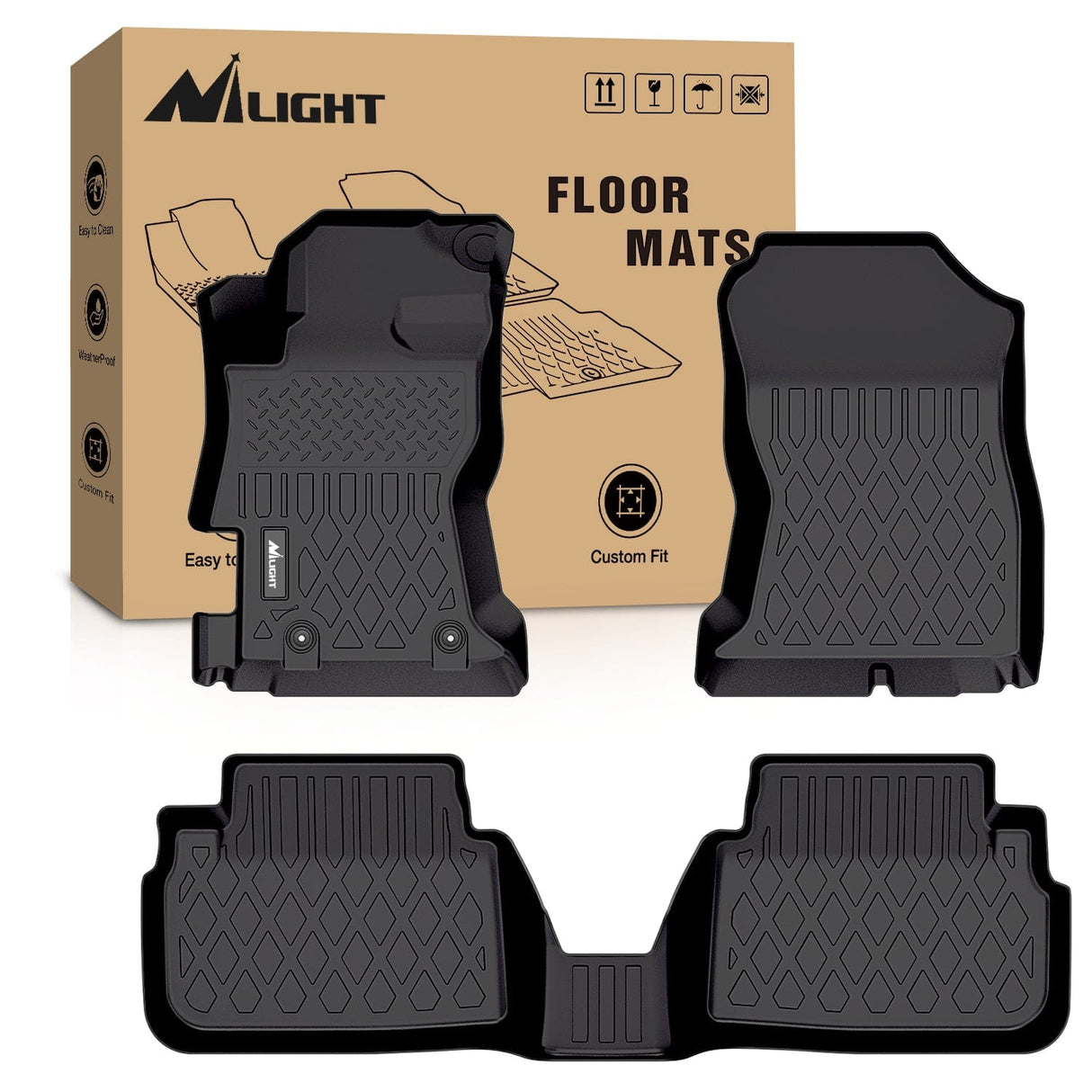 TPE Floor Mats for Subaru Crosstrek 2018-2023 / Subaru Impreza 2017-2023 Nilight