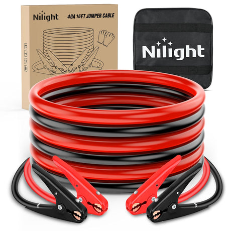 4 Gauge 16 FT Heavy Duty Jumper Cable Nilight