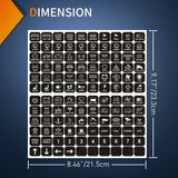 120PCS Switch Panel Stickers For 6/8 Gang Switch Panel Dimension