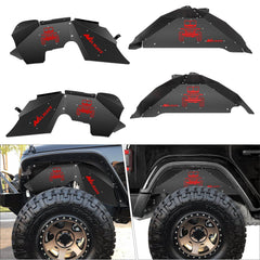 Front & Rear Inner Fender Liners Wheel Cover Fit for 2007-2018 Wrangler JK JKU 4WD (4-Door/2-Door)