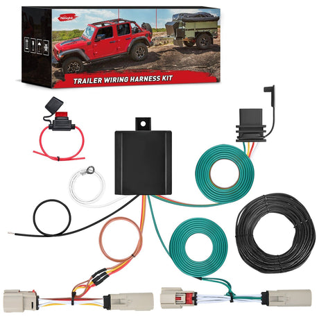 4 Pin Trailer Wiring Harness Kit Custom for 2021-2024 Ford Bronco with LED taillights Nilight