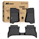 TPE Floor Mats for Jeep Wrangler 4XE Hybrid 4 Doors 2021-2024 Nilight