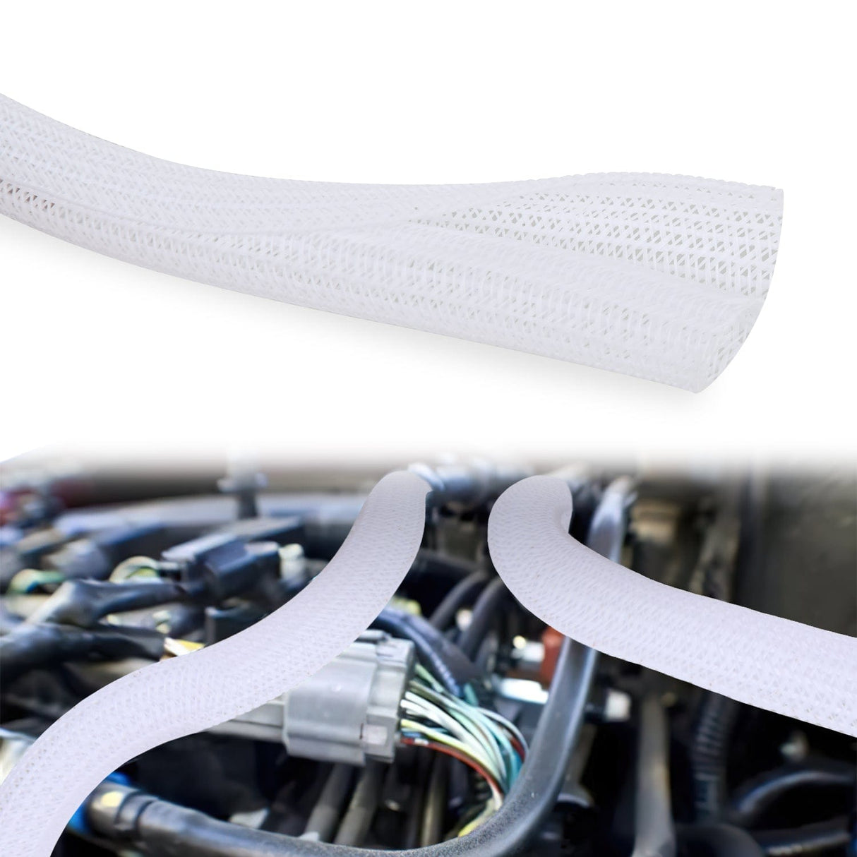 10ft-1/2inch White Cable Management Sleeves Nilight