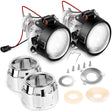 LED Headlight 2.5" Mini Projector Lens for H1 Bulb Headlights Retrofit (Pair)