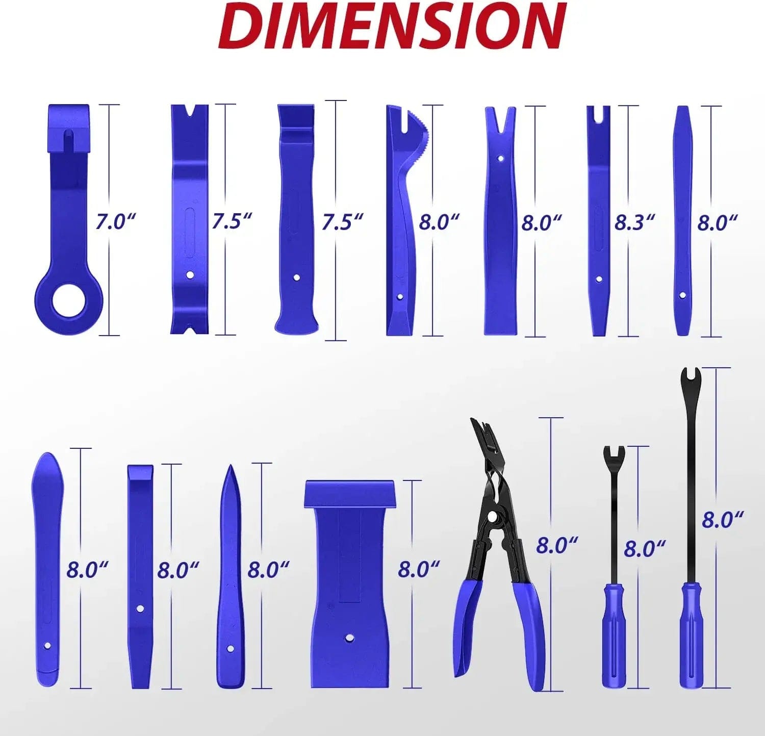 200 Pcs Trim Removal Tool Kit Blue Nilight