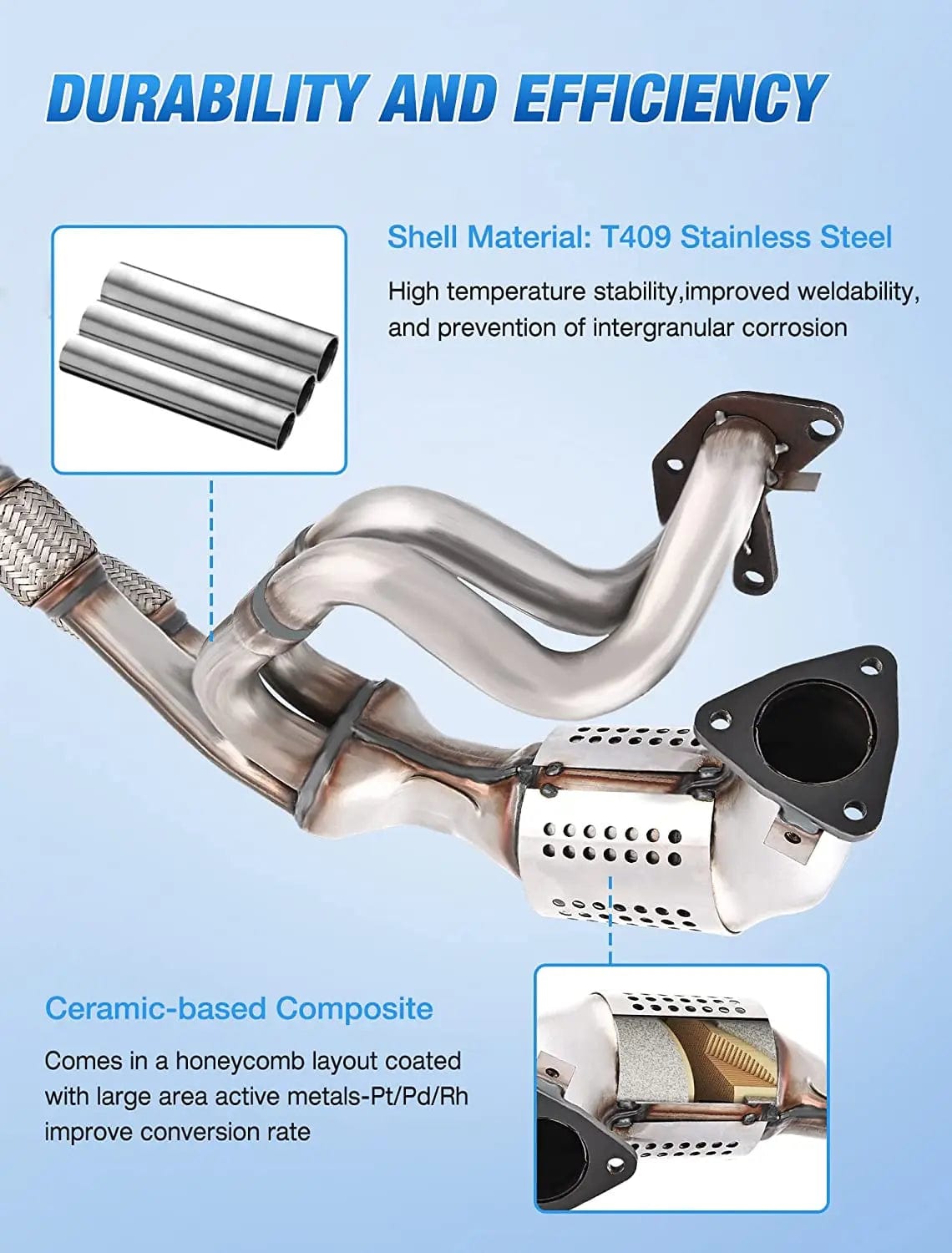 2006-2010 Subaru Forester 2006-2011 Impreza 2006-2012 Legacy 2006-2012 Outback Catalytic Converter Nilight