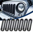 2007-2017 Jeep Wrangler JK Grill Clip-in Mesh Inserts Guard Nilight