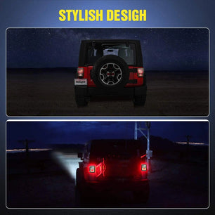 2007-2017 Jeep Wrangler JK Unlimited Rear Light Covers Protector Nilight