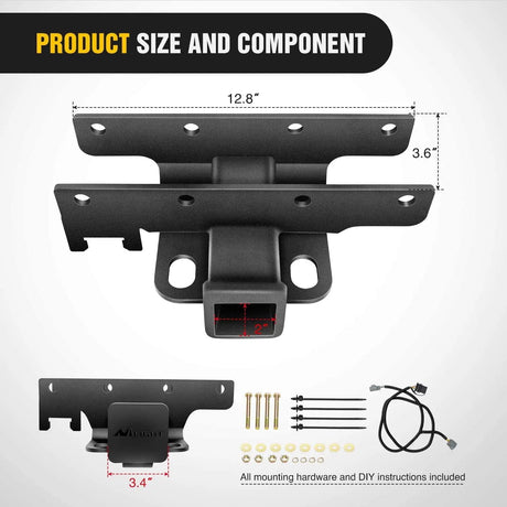 Trailer Hitch 2007-2018 Jeep Wrangler JK 4Door 2Door Unlimited 2" Rear Bumper Tow Trailer Hitch