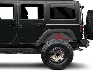 2007-2018 Jeep Wrangler JK JKU 4WD Rear Inner Fender Liners Wheel Cover Nilight