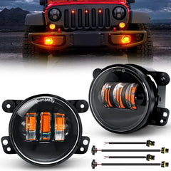 2007-2018 Jeep Wrangler JK Unlimited JKU Amber Fog Light Assembly