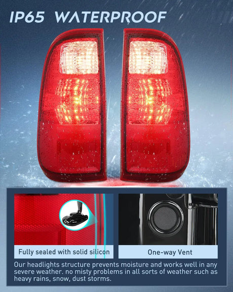 2008-2016 Ford F250 F350 F450 Taillight Assembly Super Duty Rear Lamp Replacement OE Style Driver Passenger Side Nilight