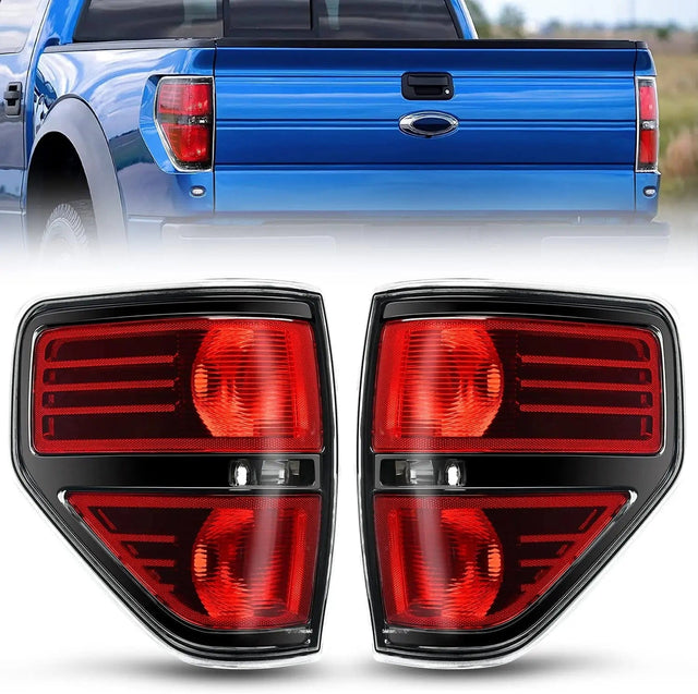 2009-2014 Ford F150 Taillight Assembly Rear Lamp Replacement OE Style Red Housing Driver Passenger Side Nilight