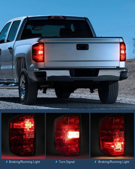 2014-2019 Chevy Silverado 1500 2500HD 3500HD 2015-2019 GMC Sierra 3500HD 2019 Silverado 1500LD Taillight Assembly Rear Lamp Driver Side Nilight