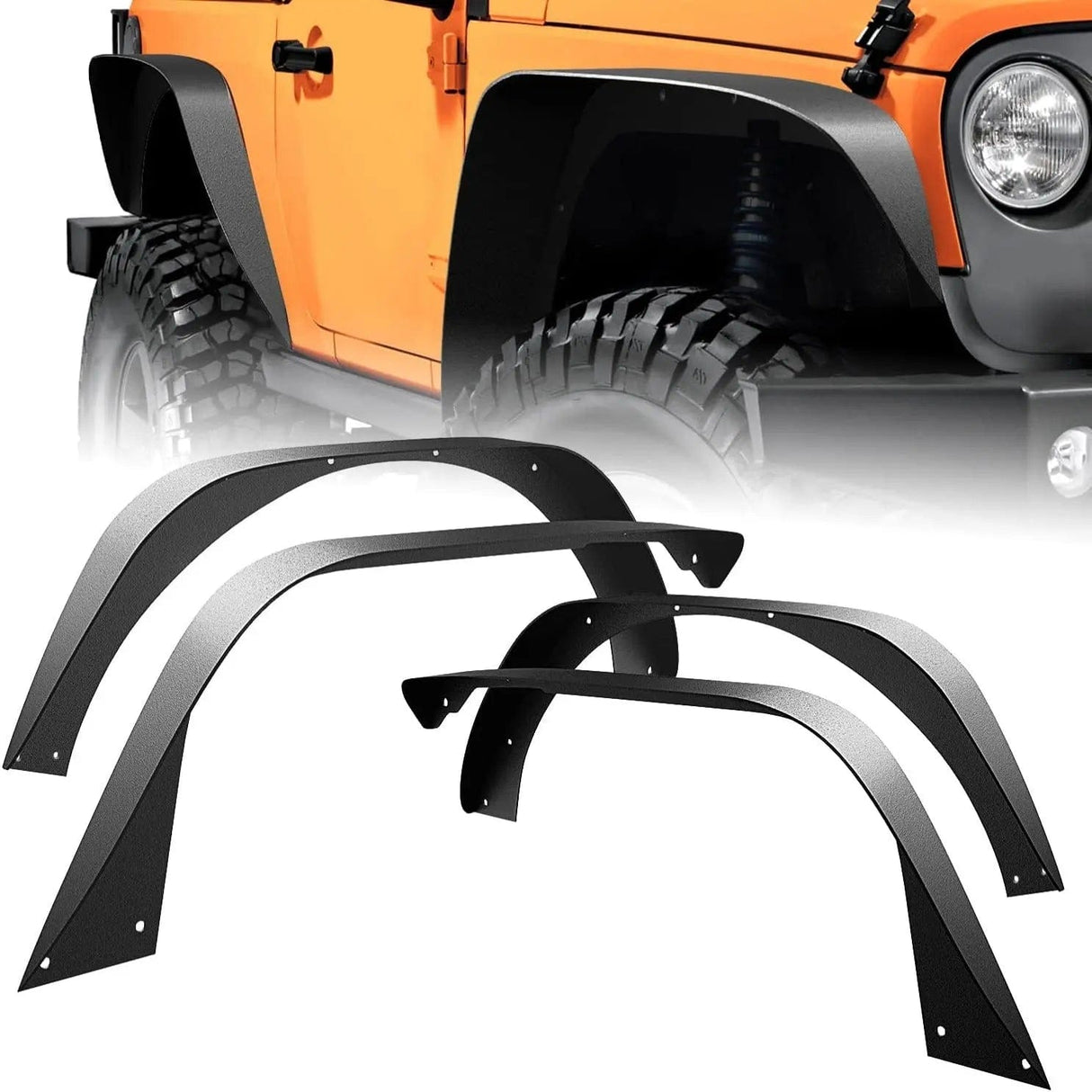 2018-2022 Jeep Wrangler JL JLU Front Rear Fender Flares Kit Nilight