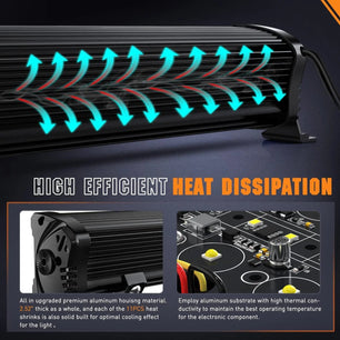 21.6 Inch 200W 24000LM Spot Flood Osram P8-5W Chips LED Light Bar Nilight