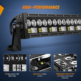 22 Inch 150W 15000LM Double Row 7D Lens Spot Flood LED Light Bar Nilight