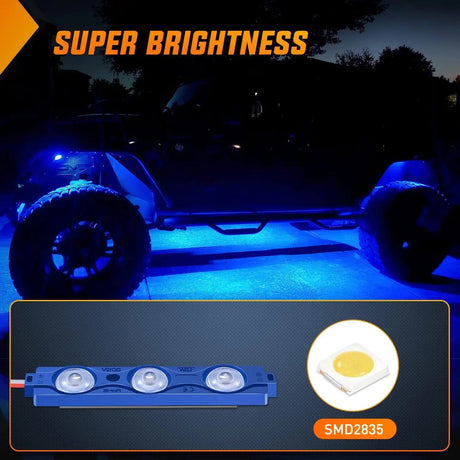 24 LEDs Blue Ultra-Bright Light Kit (8 Pcs) Nilight