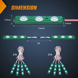 24 LEDs Green Ultra-Bright Light Kit (8 Pcs) Nilight