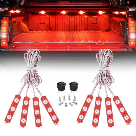 24 LEDs Red Ultra-Bright Light Kit (8 Pcs) Nilight