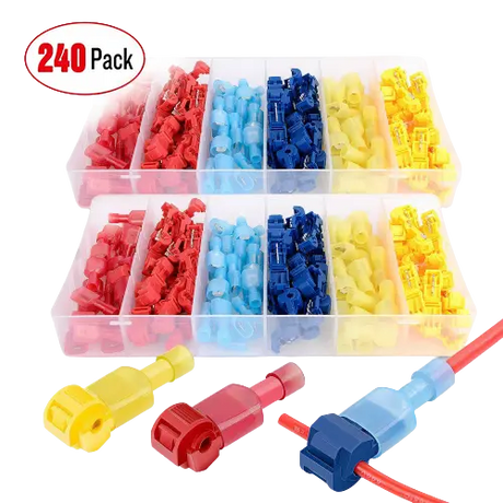 Accessories 240Pcs Quick Splice Wire Terminals