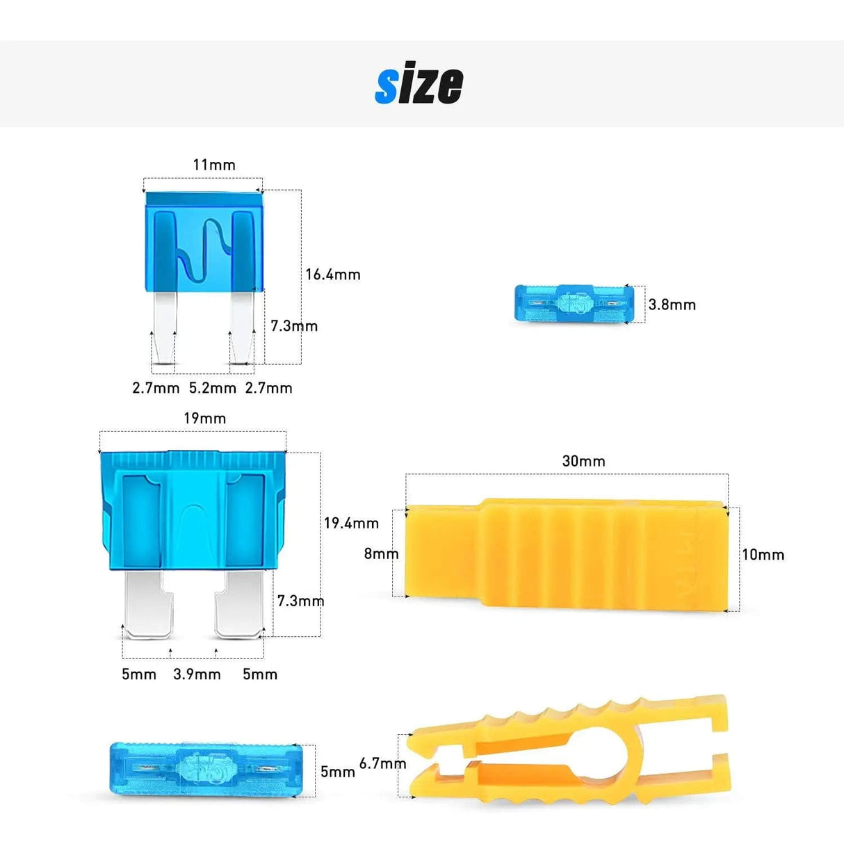 Accessories 240Pcs Standard & Mini Blade Fuse Set