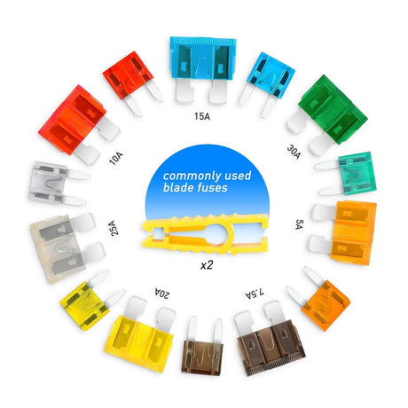 Accessories 240Pcs Standard & Mini Blade Fuse Set