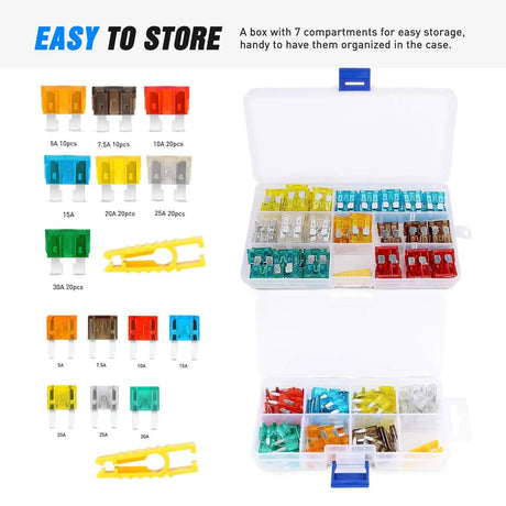 Accessories 240Pcs Standard & Mini Blade Fuse Set