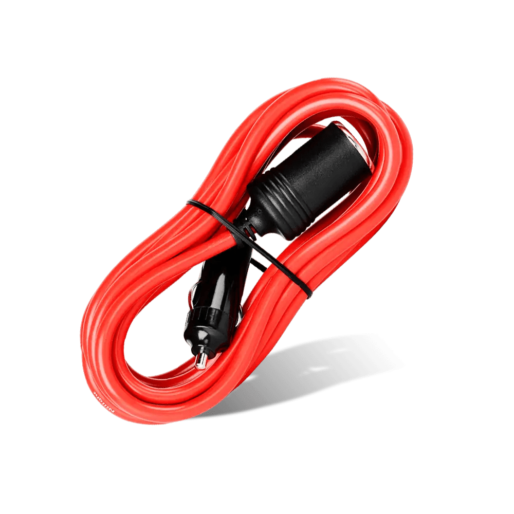 Wiring Harness Kit 6FT Cigarette Lighter Socket Extension Cord Cable 12V/24V (Red)