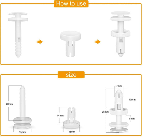 retainer clips 25 Pcs Head 15mm Hole 7mm Car Push Retainer Clips Kits For GM Chevrolet Cadillac GMC