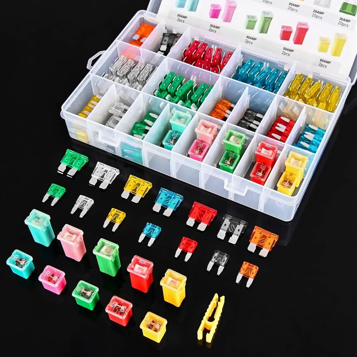 250Pcs Blade Jcase Car Fuse Assortment Kit Nilight