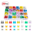 Accessories 272Pcs Standard & Low Profile Mini Blade Fuse Assortment Kit