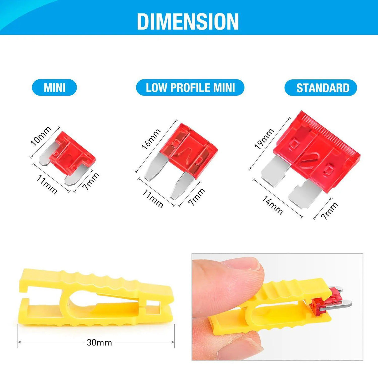 Accessories 272Pcs Standard & Low Profile Mini Blade Fuse Assortment Kit